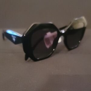 Prada Black and Silver Sunglasses